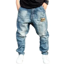 Men's Vintage Loose Multi Pocket Jeans