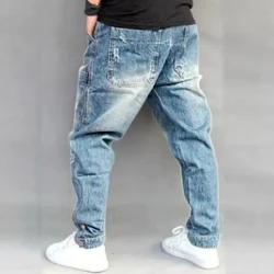 Men's Vintage Loose Multi Pocket Jeans