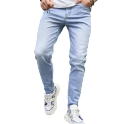 Men's Fashion Distressed Tight Cotton Jeans