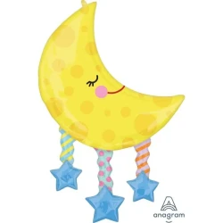 Foil Balloon - SuperShape XL Moon and Stars (96cm)