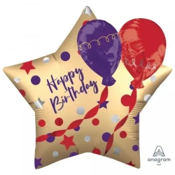 Balloon - Multi-Balloon EZ-Fill Satin Happy Birthday Balloons