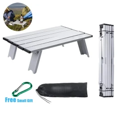 Portable Folding Camping Table with Carrying Bag and Carabiner