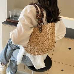 Plaited Semicircle Handbag