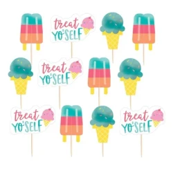 Just Chillin Ice Cream Picks Assorted Designs - (Pack of 24)