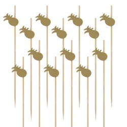 Key West Pineapple Wooden Picks - (Pack of 24)