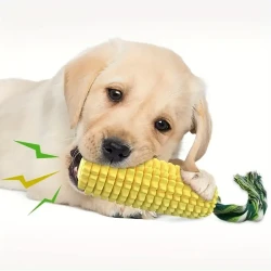 Dog Chew Toys for Aggressive Chewers - Tough Durable Squeaky Interactive Corn Stick Toy for Small and Large Breeds