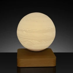 Floating Jupiter LED Table Lamp - Levitate & Rotate Night Light with Touch Control