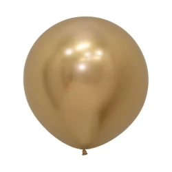 Latex Balloons - Sempertex Metallic Reflex - Gold 60cm (10PK)