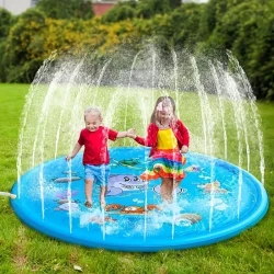 Outdoor Water Spray Mat - PVC Inflatable Splash-Proof Lawn Play Mat