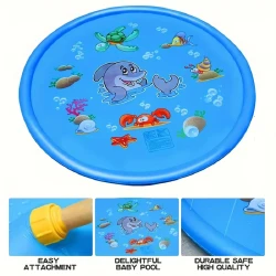 Outdoor Water Spray Mat - PVC Inflatable Splash-Proof Lawn Play Mat