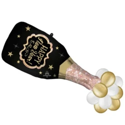 SuperShape Latex Accented Happy New Year Bubbly Bottle