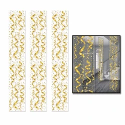 Party Panels Gold Streamers & Stars Hanging Decorations - Pack of 3