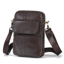 Men's Cowhide Vintage Casual Crossbody Bag