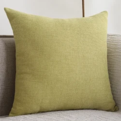 Plain Cotton Linen Sofa Cushion Thickened Square Pillow