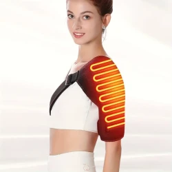 Heated Shoulder Wrap - Shoulder Heating Pad Massager with 3 Vibration and Heat Settings