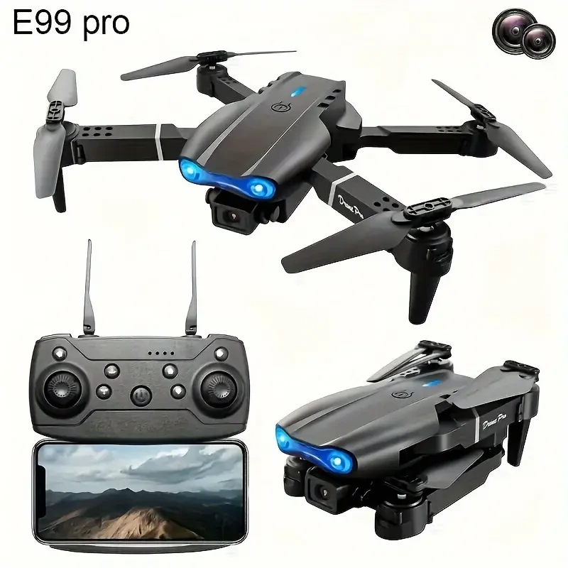 E99 K3 Professional RC Drone with Dual Camera - Double Folding, Height Hold, Remote Control