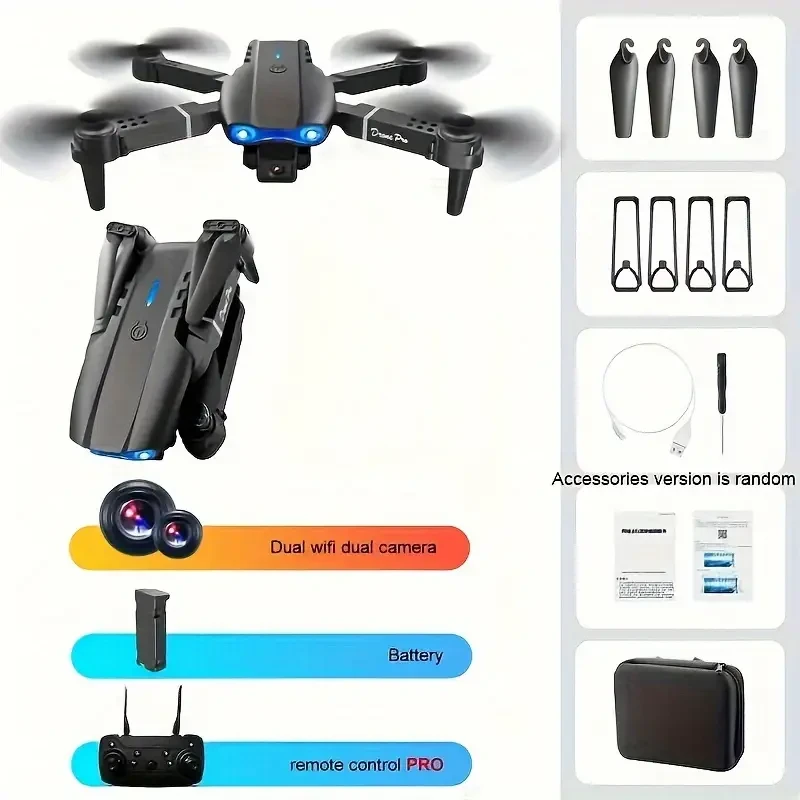 E99 K3 Professional RC Drone with Dual Camera - Double Folding, Height Hold, Remote Control