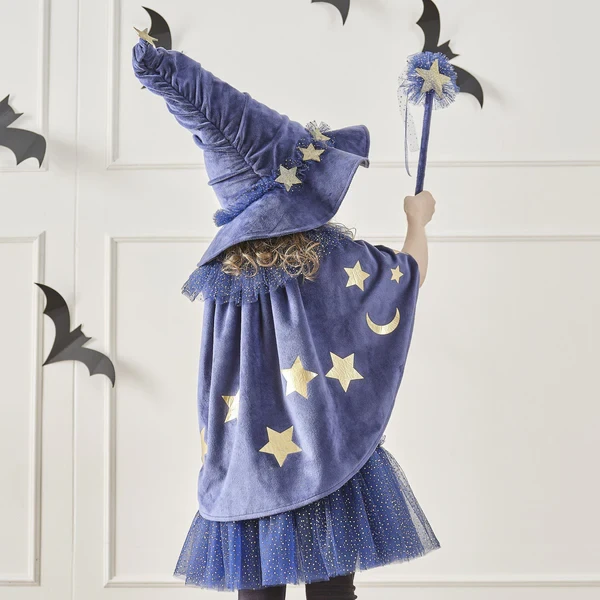 Wizard Tutu - Fancy Dress Navy Velvet Sparkle (Kids 5-7 Years)