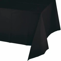 Black Velvet Tablecover Plastic