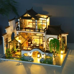 3D Puzzles Assembled Models - Chinese Style Miniature DIY Dollhouse Kit