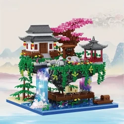 3320pcs Large-Scale Micro Building Blocks Set - Iconic Chinese Architecture and Bonsai Trees