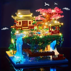 3320pcs Large-Scale Micro Building Blocks Set - Iconic Chinese Architecture and Bonsai Trees