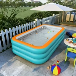 Extra-Large Family-Friendly Inflatable Swimming Pool - Quick-Setup Backyard Oasis for Summer Parties and Relaxation