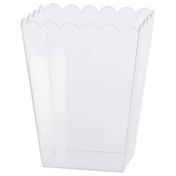 Scalloped Plastic Container - Medium (Clear)