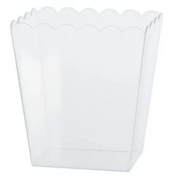 Scalloped Plastic Container - Small (Clear)