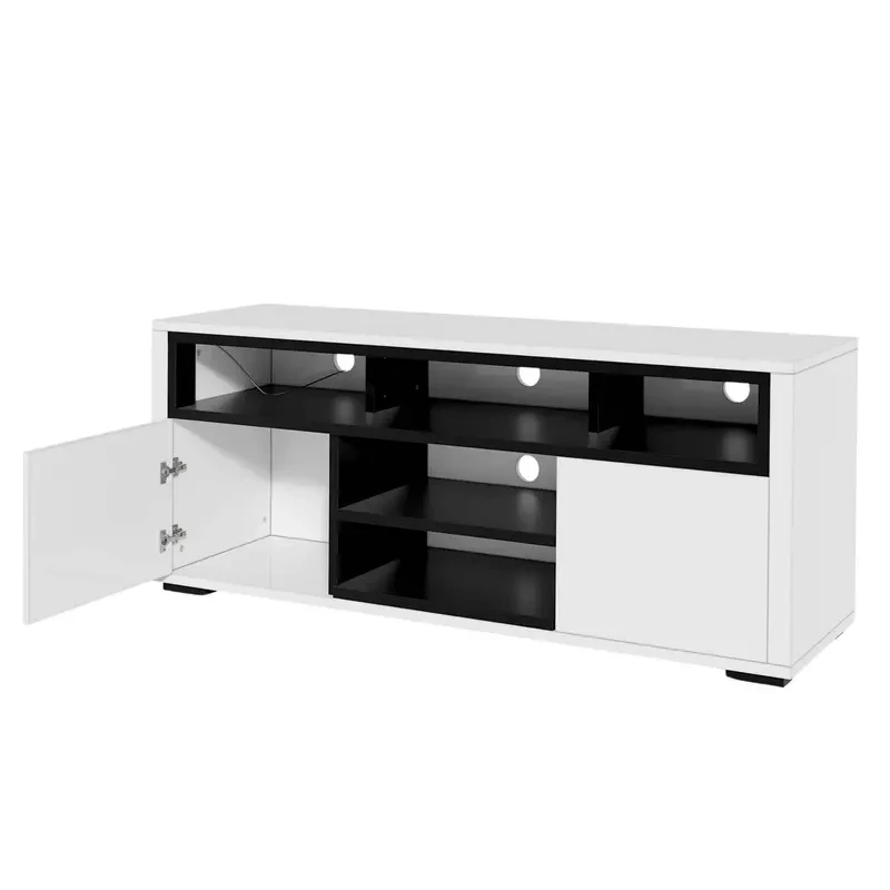 LED TV Stand Cabinet 60" - High Gloss Entertainment Center Media Console