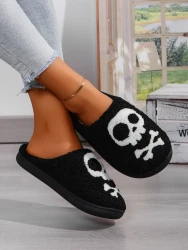 Halloween Comfortable Home Skull Cotton Slippers