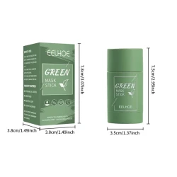 Green Tea Solid Mask Stick - Deep Cleansing, Hydration, and Oil Control, Moisturizing and Firming for All Skin Types