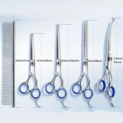 6-Piece Professional Pet Grooming Scissors Set,