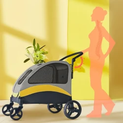 4 Wheels Pet Travel Stroller:Foldable