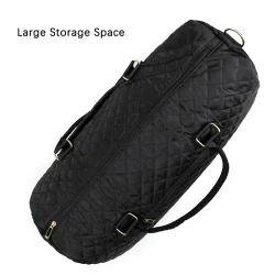 Women's Quilted Travel Baggage Carousel Wash Bag