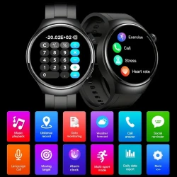 Advanced Black Silicone Smart Watch for Men