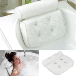 Bathroom Suction Cup Pillow Mesh Bath Pillow