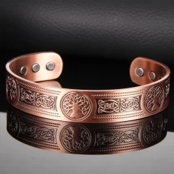 6pcs Solid Copper Magnetic Cuff Bangle