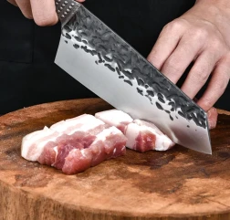 Stainless steel hand forged knife