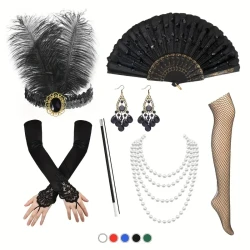 The Great Gatsby 7pcs Vintage Women's Jewelry Set