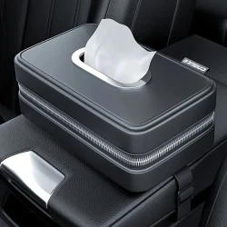 KB-E Premium Faux Leather Car Tissue Holder