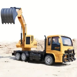 10 Channel Remote Control Digging Engineering Vehicle - Realistic RC Construction Excavator