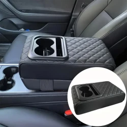 Memory Foam Car Armrest Pillow with Cup & Phone Holder