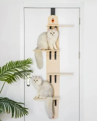 Mewoofun Vertical Cat Climber Tree - 4-Level Door Mounted Shelves