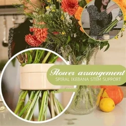 DIY Vase Spiral Stem Bracket Flower Arrangement Tool Bouquet Floral Arranger Home Decor