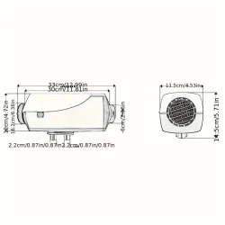 12V 2KW Diesel Air Heater with Tank, LCD, Remote Control Thermostat for Caravan, RV, and Parking