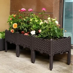 Elevated Garden Bed Kit - Raised Planter Box with Drainage