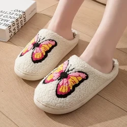 Butterfly Towel Embroidery Slippers