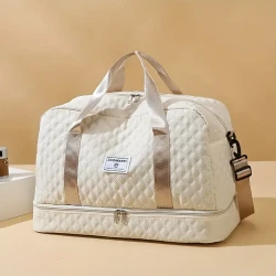 Lightweight Argyle Pattern Luggage Bag