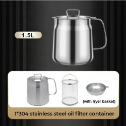 2-in-1 304 Stainless Steel Multifunctional Oil Strainer Pot